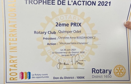 Remise du 2ème prix du Trophée de l'action et de la communication